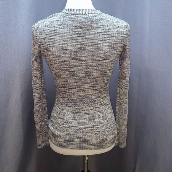 Sundance Blue Create Beauty Henley V neck ribbed thermal XS - Picture 6 of 8